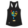 Camiseta de gatos para mujer EL GATO DE PICASSO en color negro, vista plana