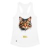 Camiseta de gatos para mujer EL GATO DE RUBENS en color blanco, vista plana