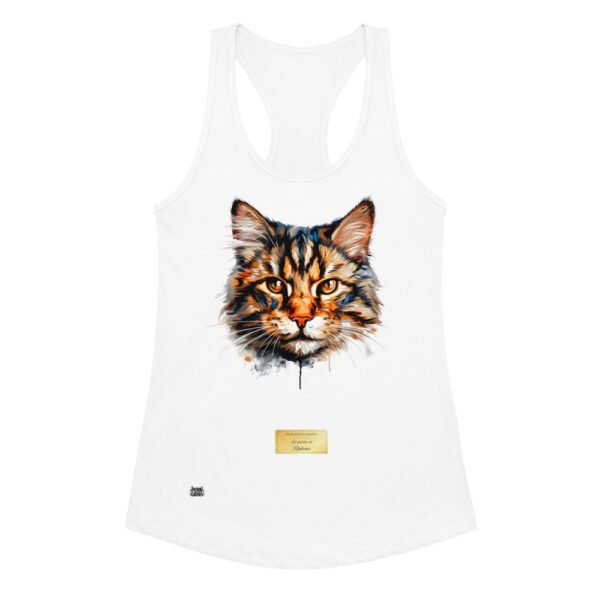 Camiseta de gatos para mujer EL GATO DE RUBENS en color blanco, vista plana