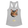 Camiseta de gatos para mujer EL GATO DE RUBENS en color gris jaspeado, vista plana