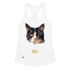Camiseta de gatos para mujer EL GATO DE SOROLLA en color blanco, vista plana