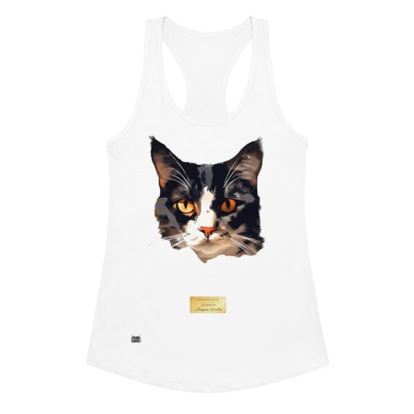 Camiseta de gatos para mujer EL GATO DE SOROLLA en color blanco, vista plana