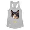 Camiseta de gatos para mujer EL GATO DE SOROLLA en color gris jaspeado, vista plana