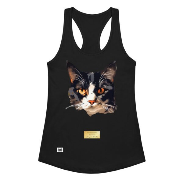 Camiseta de gatos para mujer EL GATO DE SOROLLA en color negro, vista plana