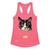Camiseta de gatos para mujer EL GATO DE SOROLLA en color rosa eléctrico, vista plana