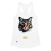 Camiseta de gatos para mujer EL GATO DE VELÁZQUEZ en color blanco, vista plana