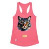 Camiseta de gatos para mujer EL GATO DE VELÁZQUEZ en color rosa eléctrico, vista plana