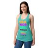 Camiseta de gatos para mujer ERA NORMAL ANTES DE TENER GATOS en color azul tahití, sobre modelo