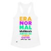 Camiseta de gatos para mujer ERA NORMAL ANTES DE TENER GATOS en color blanco, vista plana