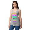 Camiseta de gatos para mujer ERA NORMAL ANTES DE TENER GATOS en color gris jaspeado, sobre modelo