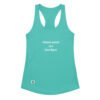 Camiseta de gatos para mujer ESPECIAL PARA GATOS NEGROS en color azul tahití, vista plana