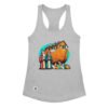 Camiseta de gatos para mujer ¿ESTAMOS SEGUROS? en color gris jaspeado, vista plana