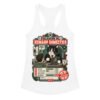 Camiseta de gatos para mujer EVALUACIÓN DEL HUMANO en color blanco, vista plana