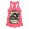Camiseta de gatos para mujer EVALUACIÓN DEL HUMANO en color rosa eléctrico, vista plana