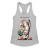 Camiseta de gatos para mujer FELINAVIDAD en color gris jaspeado, vista plana