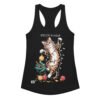 Camiseta de gatos para mujer FELINAVIDAD en color negro, vista plana