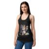 Camiseta de gatos para mujer FELIZ 2026, 365 NUEVAS OPORTUNIDADES DE CAGARLA en color negro, sobre modelo
