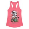 Camiseta de gatos para mujer FELIZ FALSEDAD en color rosa eléctrico, vista plana