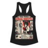 Camiseta de gatos para mujer FICHA TÉCNICA DE LA HUMANA en color negro, vista plana