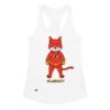 Camiseta de gatos para mujer FLASHCAT en color blanco, vista plana