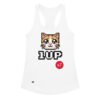 Camiseta de gatos para mujer 1UP X7 en color blanco, vista plana