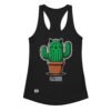 Camiseta de gatos para mujer GATCUS en color negro, vista plana