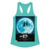 Camiseta de gatos para mujer GATETE en color azul tahití, vista plana