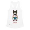 Camiseta de gatos para mujer GATEZNO en color blanco, vista plana