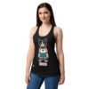 Camiseta de gatos para mujer GATEZNO en color negro, sobre modelo