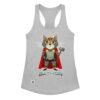 Camiseta de gatos para mujer GATHOR en color gris jaspeado, vista plana