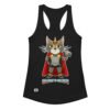 Camiseta de gatos para mujer GATHOR en color negro, vista plana