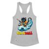 Camiseta de gatos para mujer GATOBALL en color gris jaspeado, vista plana