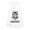 Camiseta de gatos para mujer GATOCOP en color blanco, vista plana