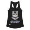 Camiseta de gatos para mujer GATOCOP en color negro, vista plana