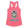 Camiseta de gatos para mujer GATOCOP en color rosa eléctrico, vista plana