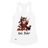 Camiseta de gatos para mujer GATY POTTER en color blanco, vista plana