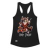 Camiseta de gatos para mujer GATY POTTER en color negro, vista plana