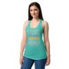 Camiseta de gatos para mujer MENOS GENTE, MÁS GATOS en color azul tahití, sobre modelo