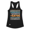 Camiseta de gatos para mujer MENOS GENTE, MÁS GATOS en color negro, vista plana