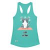 Camiseta de gatos para mujer GOOD KATRMA en color azul tahití, vista plana