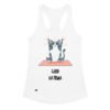 Camiseta de gatos para mujer GOOD KATRMA en color blanco, vista plana