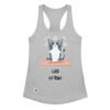 Camiseta de gatos para mujer GOOD KATRMA en color gris jaspeado, vista plana