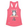 Camiseta de gatos para mujer GOOD KATRMA en color rosa eléctrico, vista plana