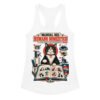 Camiseta de gatos para mujer GUÍA DE CONVIVENCIA en color blanco, vista plana