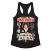 Camiseta de gatos para mujer GUÍA DE CONVIVENCIA en color negro, vista plana