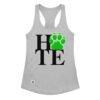 Camiseta de gatos para mujer HATE en color gris jaspeado, vista plana
