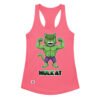 Camiseta de gatos para mujer HULKATO en color rosa eléctrico, vista plana