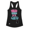 Camiseta de gatos para mujer HUMANA PROPIEDAD DE SU GATO en color negro, vista plana