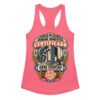 Camiseta de gatos para mujer HUMANO DOMÉSTICO CERTIFICADO en color rosa eléctrico, vista plana