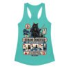 Camiseta de gatos para mujer HUMANO EN ENTRENAMIENTO en color azul tahití, vista plana